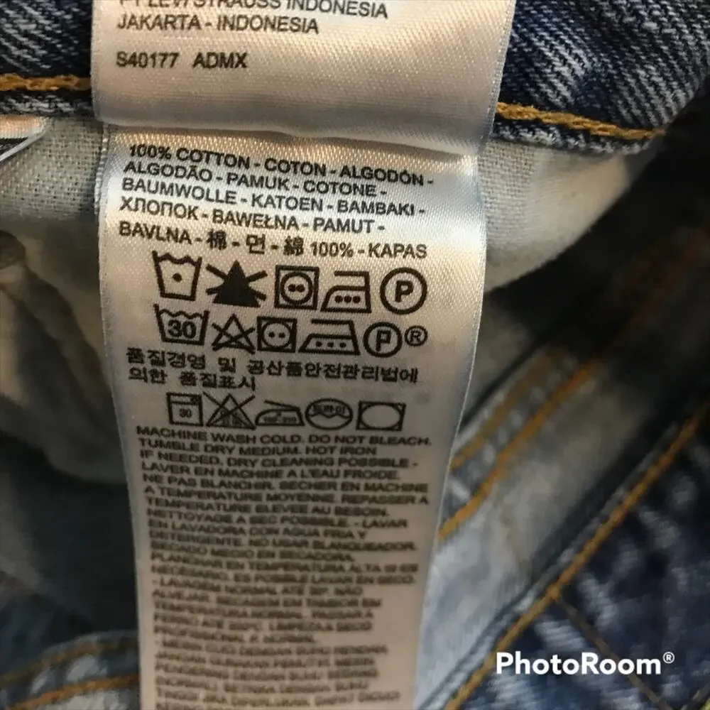 LEVI'S Mens 505 Medium Wash Straight Leg Jeans Sz W36L34